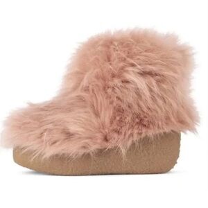 Jeffrey Campbell Platform Derby Pink Faux Fur Booties Size 8M